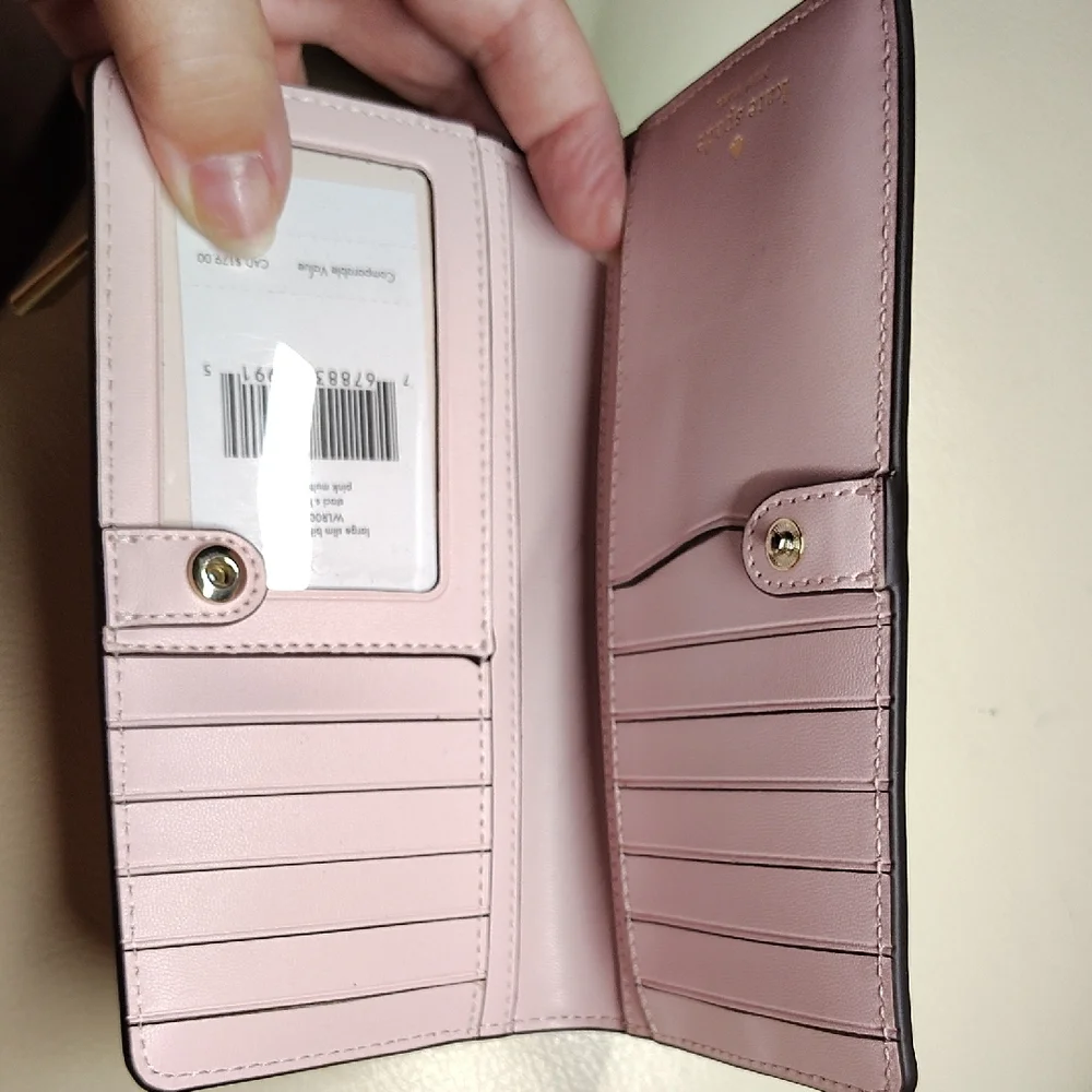 Kate Spade Pink Strawberry Print Wallet - Picture 3 of 3